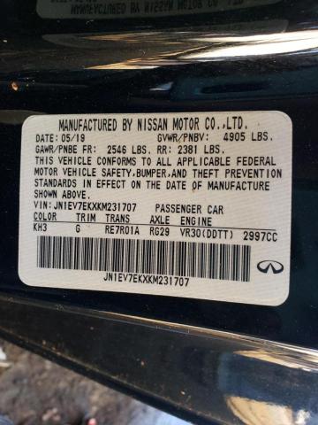 2019 INFINITI Q60 PURE JN1EV7EKXKM231707