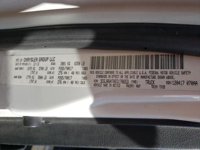 2014 RAM 1500 3C6JR6AT0EG178653