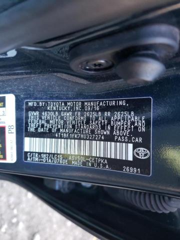 2017 TOYOTA CAMRY 4D 2 4T1BF1FK7HU327274