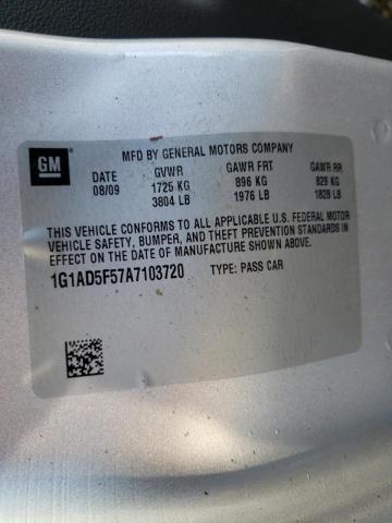 2010 CHEVROLET COBALT 1LT 1G1AD5F57A7103720