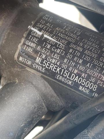 2020 KAWASAKI ER650 K ML5EREK15LDA05008