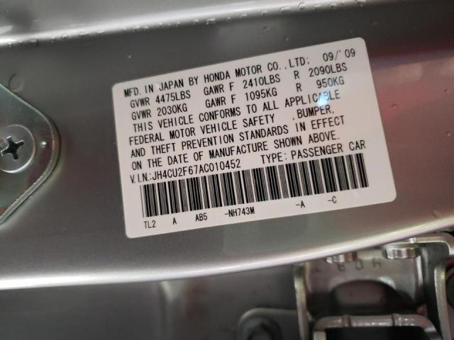 2010 ACURA TSX JH4CU2F67AC010452