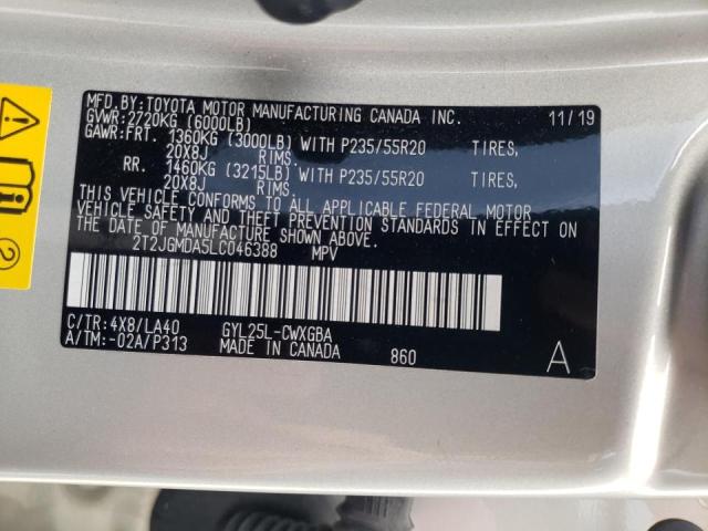 2020 LEXUS RX 450H 2T2JGMDA5LC046388