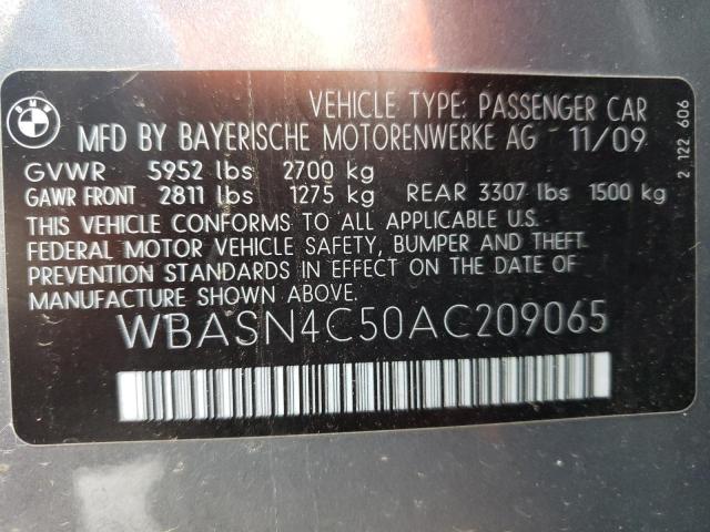 2010 BMW 550 GT WBASN4C50AC209065