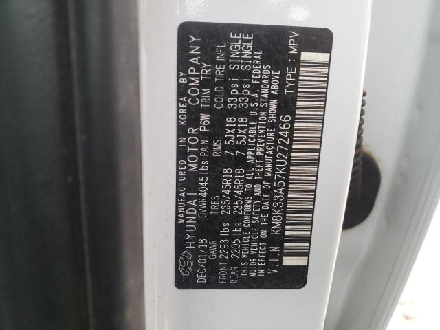 2019 HYUNDAI KONA LIMIT KM8K33A57KU272466