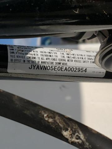 2014 YAMAHA XVS950 CU JYAVN05E0EA002954