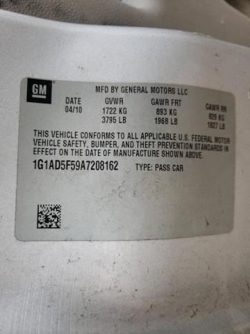2010 CHEVROLET COBALT 1LT 1G1AD5F59A7208162