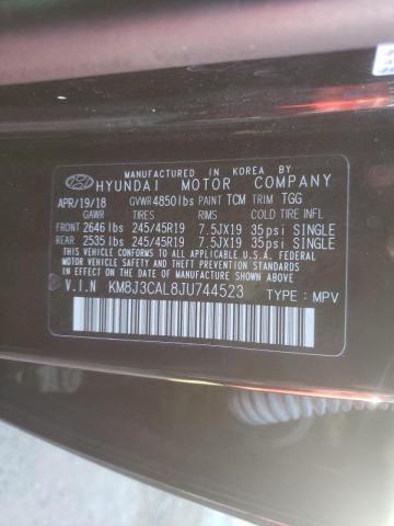 2018 HYUNDAI TUCSON SPO KM8J3CAL8JU744523