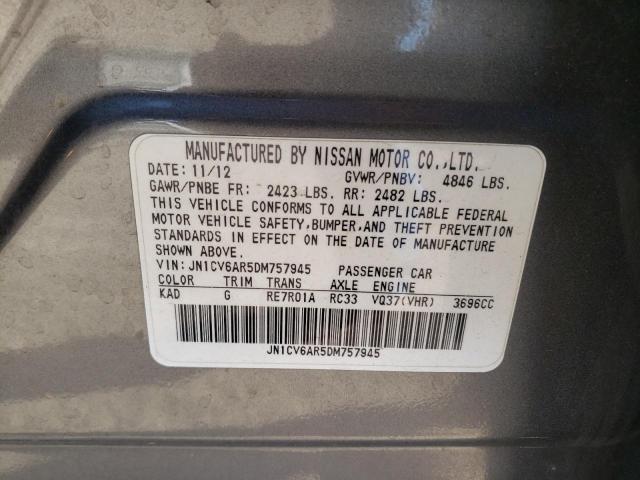 2013 INFINITI G37 JN1CV6AR5DM757945