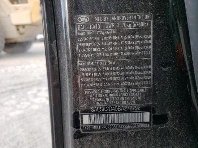 SALSK2D40BA272792 Land Rover Range Rover Sport Lux