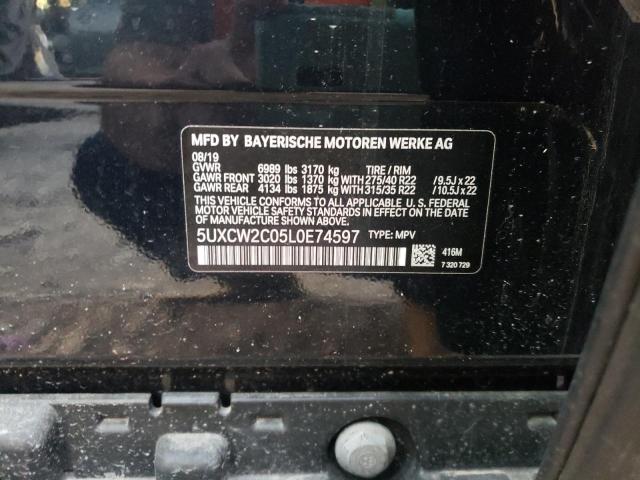 2020 BMW X7 XDRIVE4 5UXCW2C05L0E74597