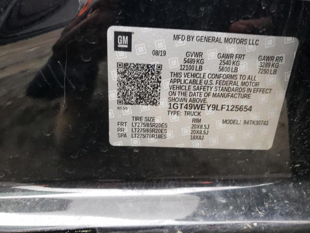 2020 GMC SIERRA K35 1GT49WEY9LF125654