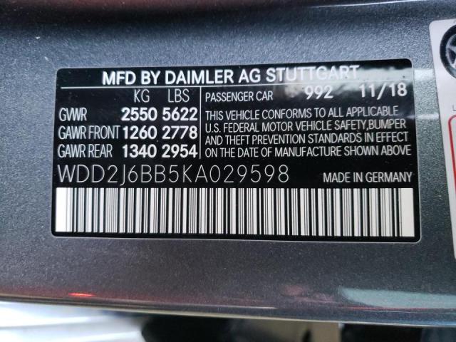 2019 MERCEDES-BENZ CLS AMG 53 WDD2J6BB5KA029598