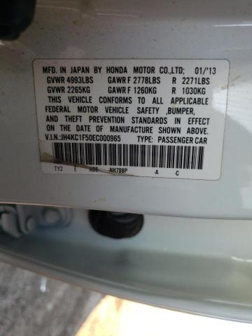 2014 ACURA RLX TECH JH4KC1F50EC000965