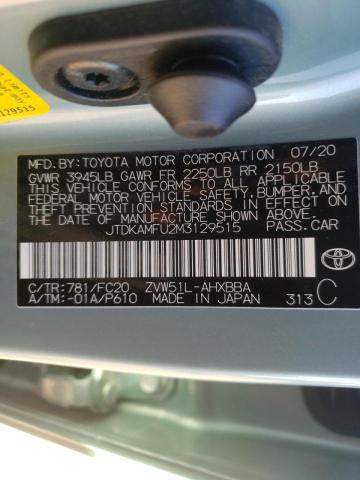 2021 TOYOTA PRIUS SPEC JTDKAMFU2M3129515