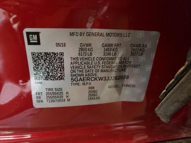2018 BUICK ENCLAVE PR 5GAERCKW3JJ262039