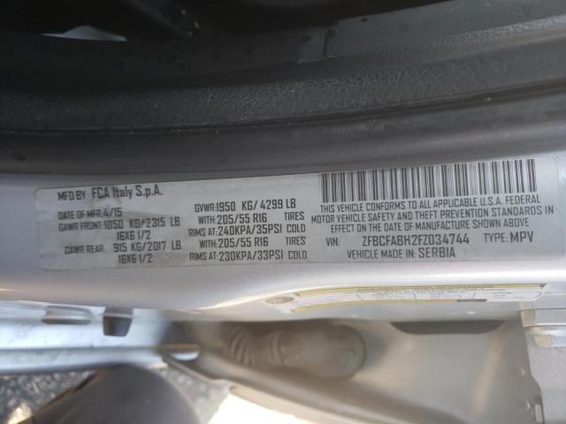 2015 FIAT 500L EASY ZFBCFABH2FZ034744