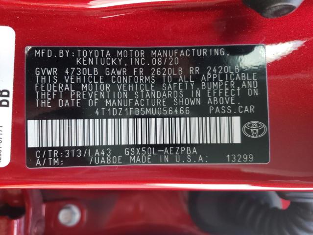 2021 TOYOTA AVALON LIM 4T1DZ1FB5MU056466