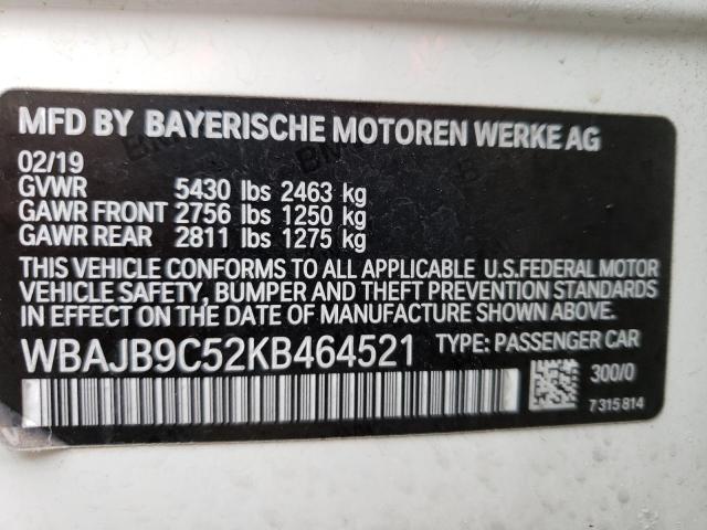 2019 BMW M550XI WBAJB9C52KB464521