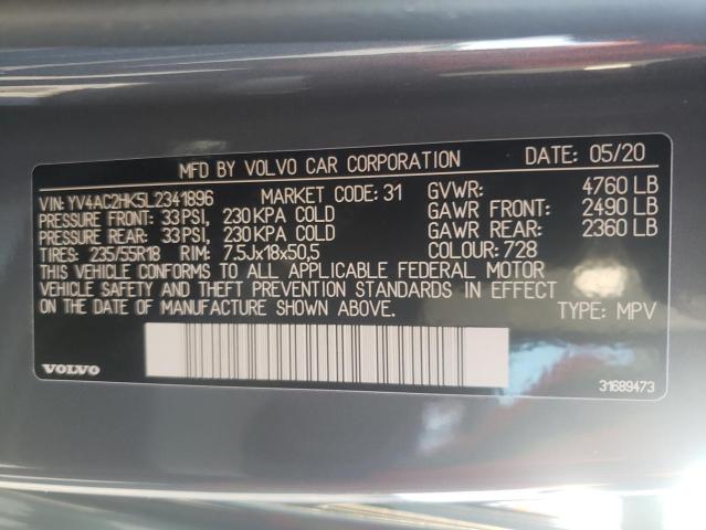 2020 VOLVO XC40 T4 MO YV4AC2HK5L2341896