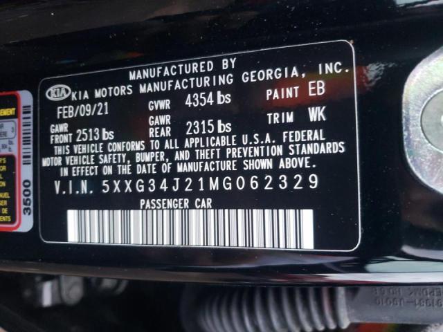 2021 KIA K5 EX 5XXG34J21MG062329