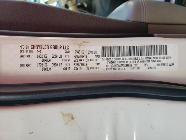2011 DODGE DURANGO EX 1D4RD2GG8BC696802