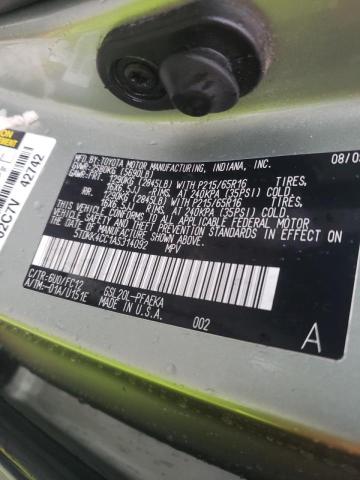 2010 TOYOTA SIENNA CE 5TDKK4CC1AS314092