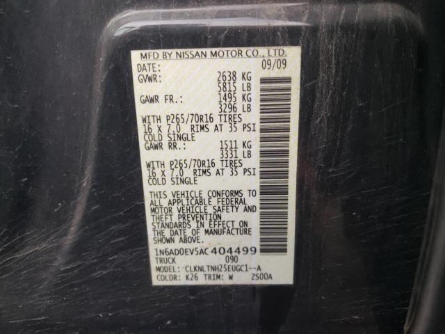 2010 NISSAN FRONTIER C 1N6AD0EV5AC404499
