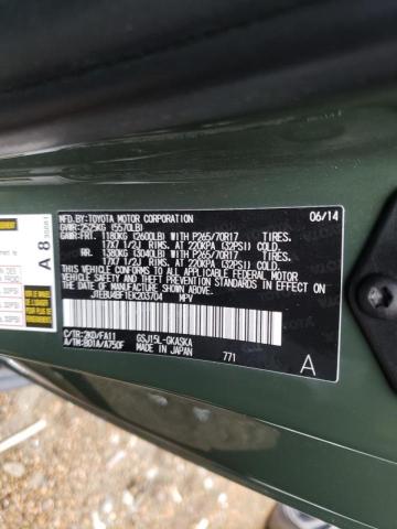 2014 TOYOTA FJ CRUISER JTEBU4BF1EK203704