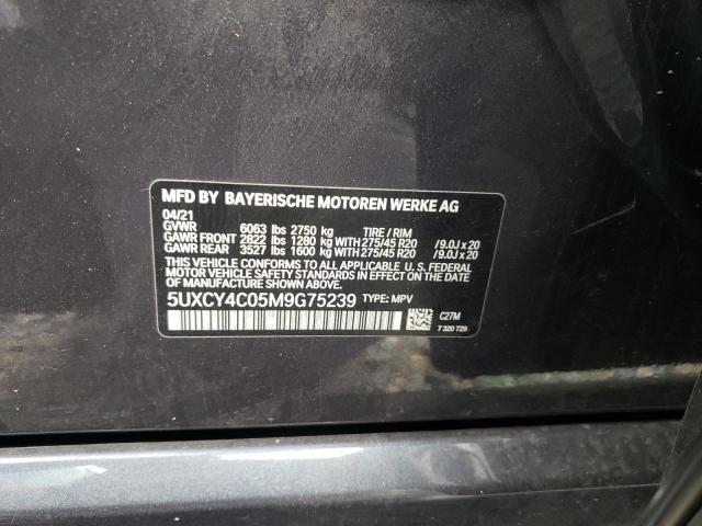 2021 BMW X6 SDRIVE 5UXCY4C05M9G75239