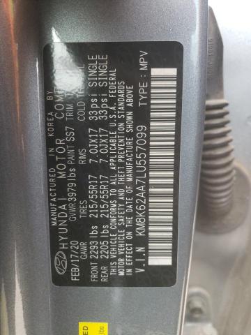 2020 HYUNDAI KONA SEL P KM8K62AA7LU557099