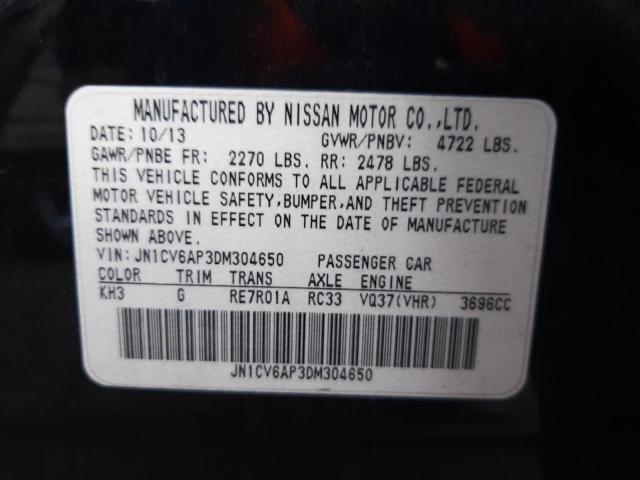 2013 INFINITI G37 BASE JN1CV6AP3DM304650