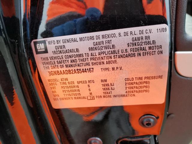 2010 CHEVROLET HHR LS 3GNBAADB2AS544167