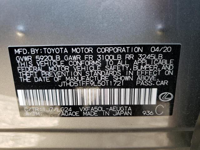 2020 LEXUS LS 500 BAS JTHD51FF9L5011721
