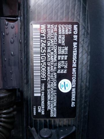 2016 BMW I3 REX WBY1Z4C51GV506991