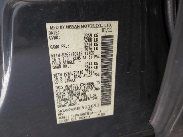 2011 NISSAN XTERRA OFF 5N1AN0NU3BC511653