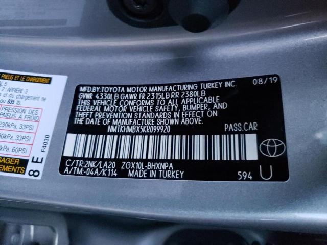 NMTKHMBX5KR099920 Toyota C-Hr Xle 2019. Фото: 9