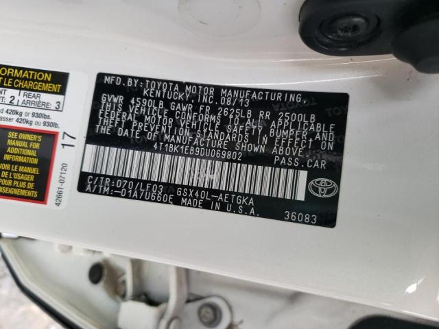2013 TOYOTA AVALON BAS 4T1BK1EB9DU069802