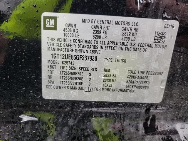 2016 GMC SIERRA K25 - 1GT12UE86GF237930