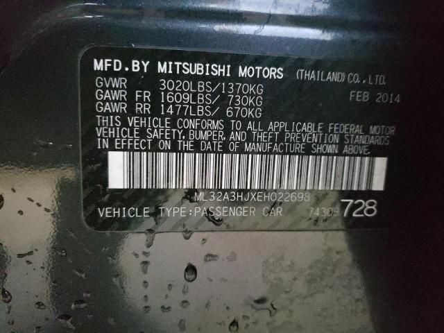 2014 MITSUBISHI MIRAGE DE ML32A3HJXEH022698