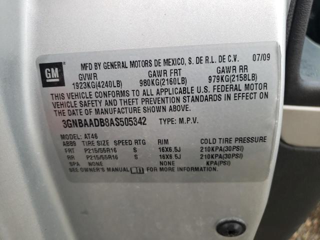 2010 CHEVROLET HHR LS 3GNBAADB8AS505342