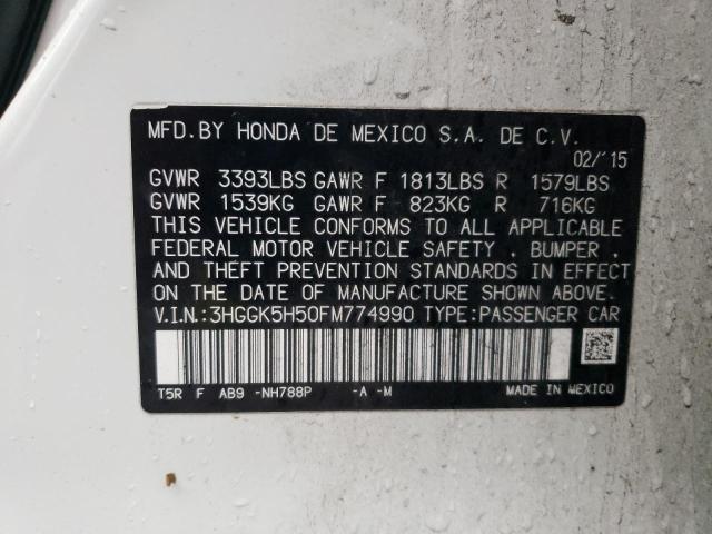 2015 HONDA FIT LX - 3HGGK5H50FM774990