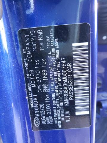 2021 HYUNDAI VENUE SE KMHRB8A35MU067647