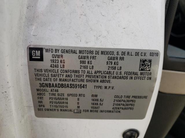 2010 CHEVROLET HHR LS 3GNBAADB8AS591641