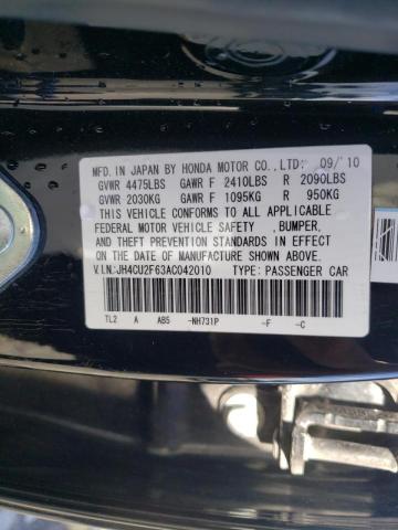 2010 ACURA TSX JH4CU2F63AC042010