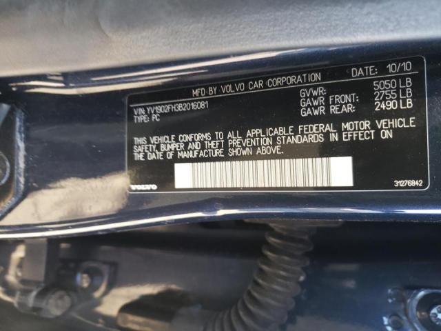 2011 VOLVO S60 T6 YV1902FH3B2016081