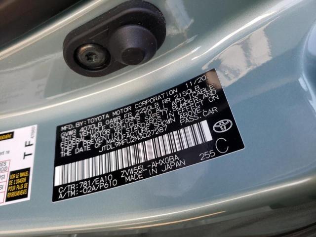 2021 TOYOTA PRIUS LE JTDL9MFU2M3027287