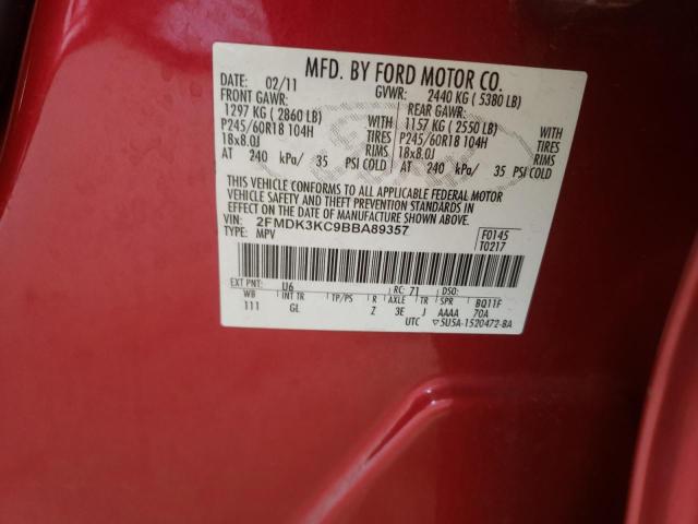 2011 FORD EDGE LIMIT 2FMDK3KC9BBA89357