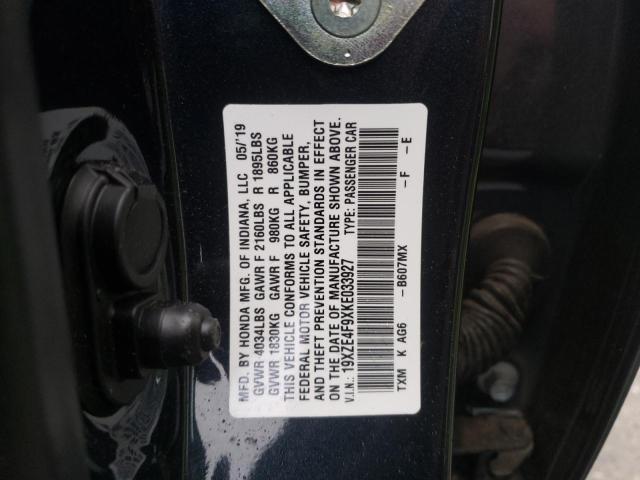 2019 HONDA INSIGHT TO 19XZE4F9XKE033927