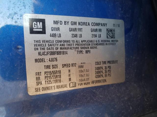 2015 BUICK ENCORE AWD KL4CJFSB8FB091814